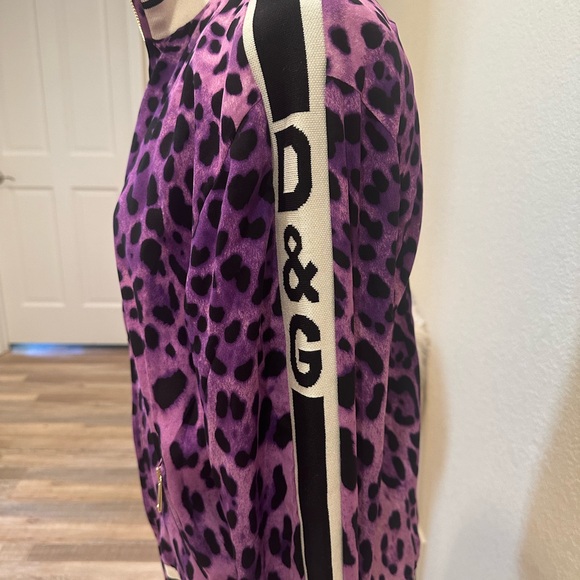 D&G Purple Leopard Warm Up Jacket - Picture 10 of 11